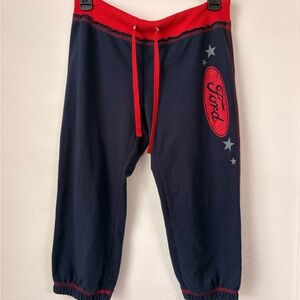 Ford Navy and Red Capri Sweatpants with Stars